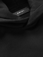 AMIRI - Logo-Print Cotton-Jersey Hoodie - Black