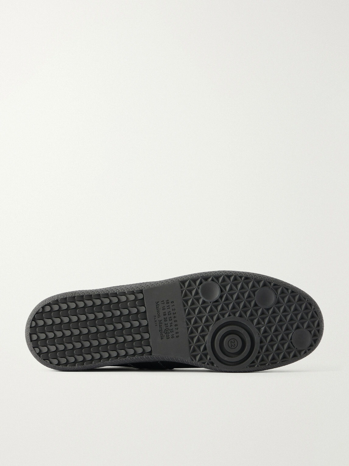 Maison Margiela - Replica Blackboard-Effect Leather Sneakers - Black