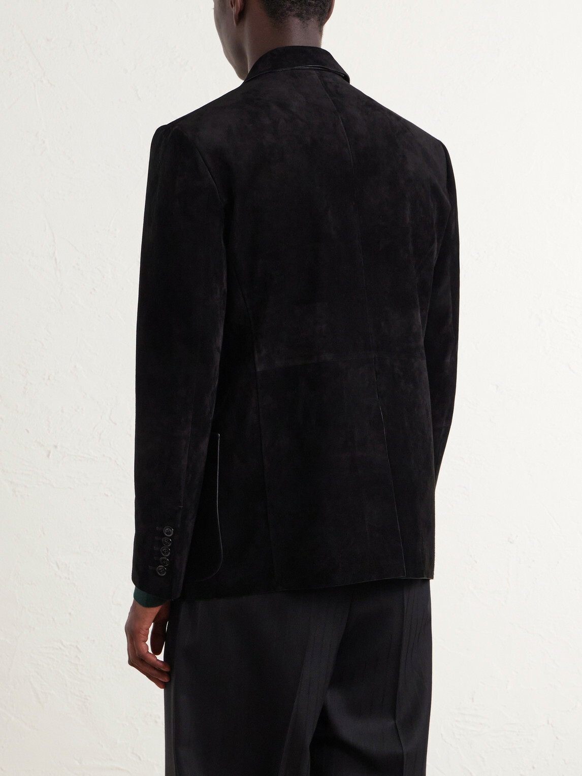 TOM FORD - Panelled Suede Blazer - Black