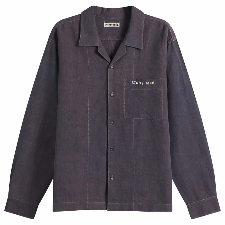 Photo: Story mfg. Men's Hand Applique Greetings Long Sleeve Shirt in Plant The Seed