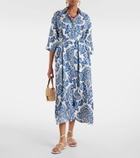 'S Max Mara Camelia printed silk midi dress