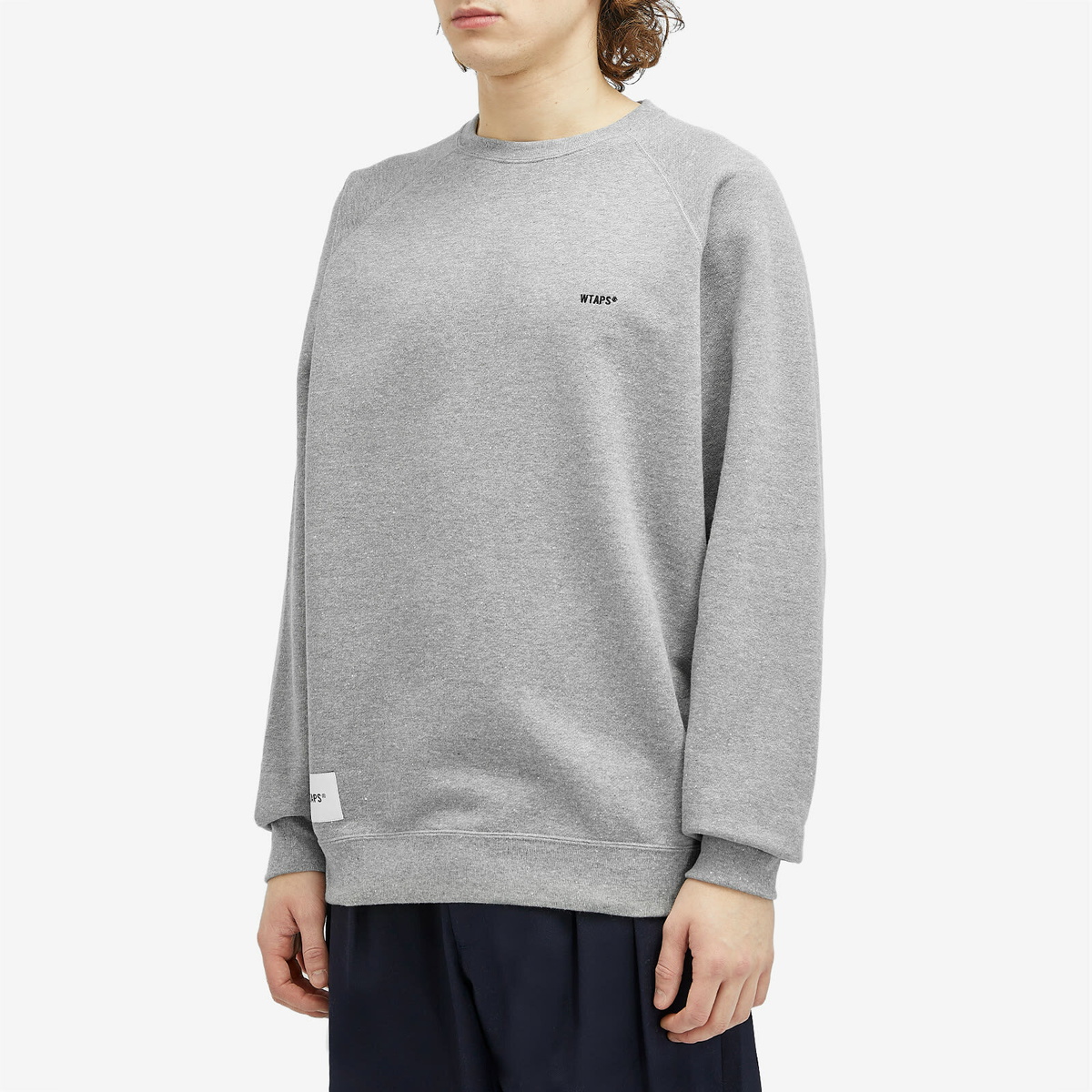 WTAPS Men's 25 Logo Embroidered Sweatshirt in Ash Grey WTAPS