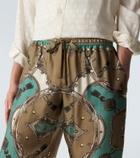 Dolce&Gabbana Printed silk twill shorts