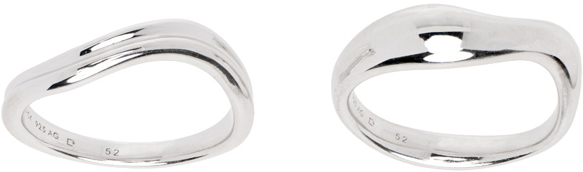Maria Black Silver Vayo Stack Ring Set
