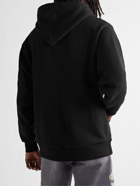 WTAPS - Logo-Detailed Fleece-Back Cotton-Jersey Hoodie - Black