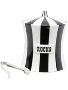 Jonathan Adler Black Vice Rocks Striped Ice Bucket