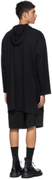 Yohji Yamamoto Black Ultima Tight Oversized Hoodie