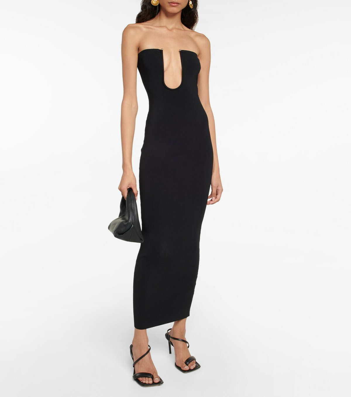 knee length dresses for ladies Olive Green One-Shoulder Knitted Bodycon Maxi Dress – ADOR
