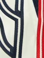 Moncler - Logo-Embroidered Printed Cotton-Jersey Sweatshirt - Neutrals