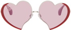 Vivienne Westwood Silver & Red Lovelace Sunglasses