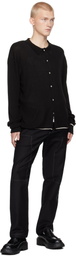 Soulland Black Paul Longsleeved Polo Cardigan