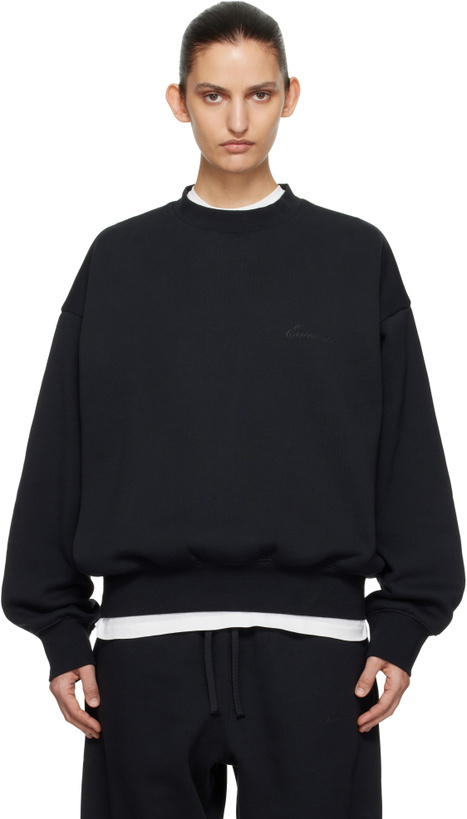 Photo: Fear of God ESSENTIALS Black Classic Crewneck Sweatshirt