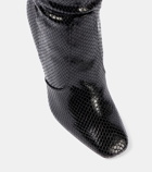 Tom Ford Snake-effect leather over-the-knee boots