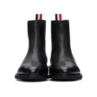 Thom Browne Black Pebbled Chelsea Boots
