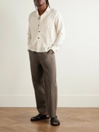 FRAME - Easy Straight-Leg Cotton-Twill Trousers - Brown