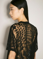 Mugler Sheer Flocked Star T-Shirt
