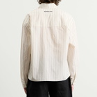 MKI Men's Seersucker Stripe Box Dress Shirt in Off White