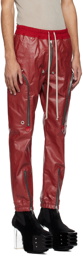 Rick Owens Red Bauhaus Cargo Pants