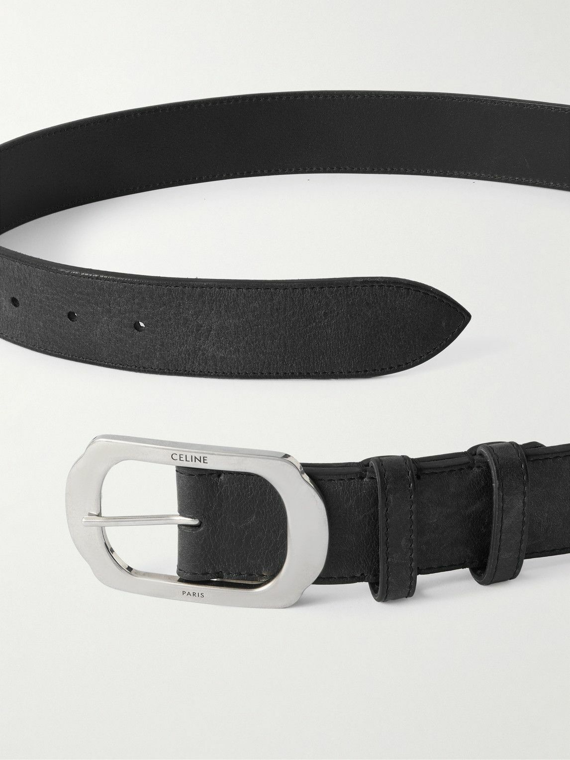 CELINE - 3.5cm Leather Belt - Black