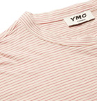 YMC - Striped Slub Cotton-Jersey T-Shirt - Pink