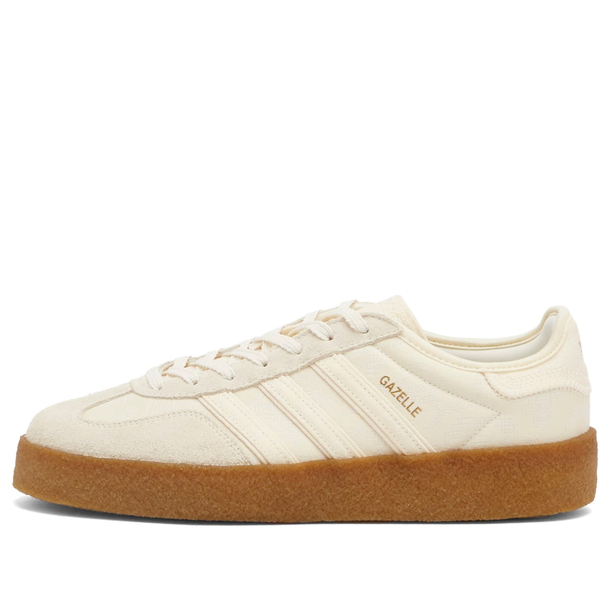 Adidas x CLOT Gazelle by EC in Core White/Gold Metal