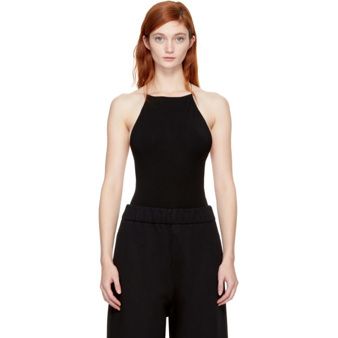 T by Alexander Wang Black Lace-Up Bodysuit T by Alexander Wang