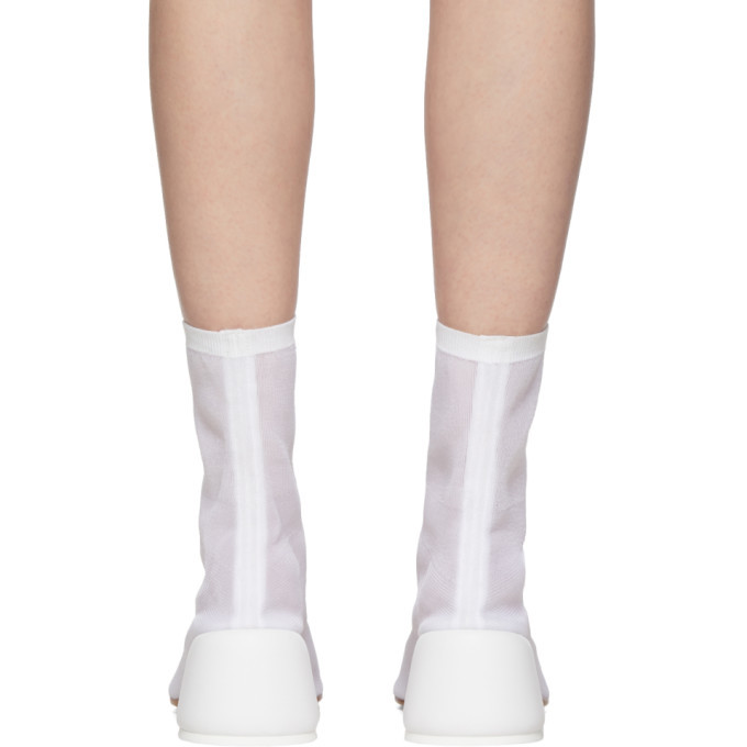 MM6 Maison Margiela White Thin Sock Boots MM6 Maison Margiela