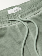 Mr P. - Cold-Dyed Organic Cotton-Jersey Drawstring Shorts - Green
