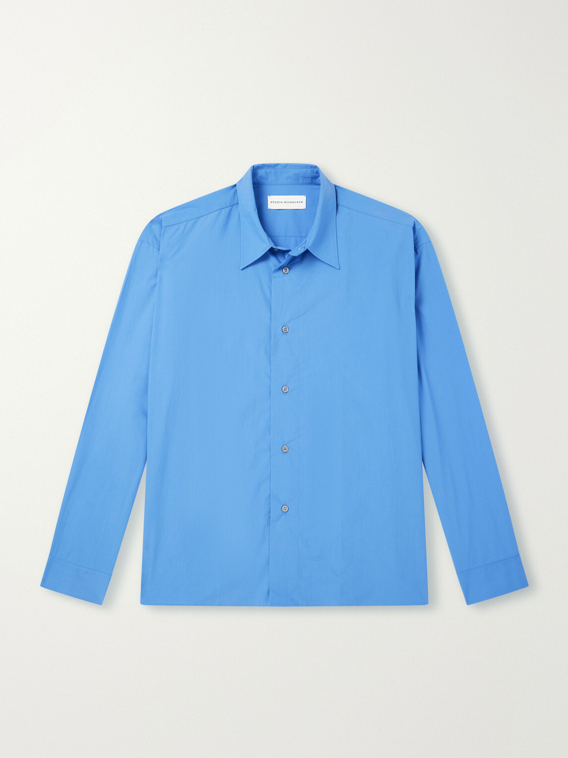 Studio Nicholson - Cotton-Poplin Shirt - Blue