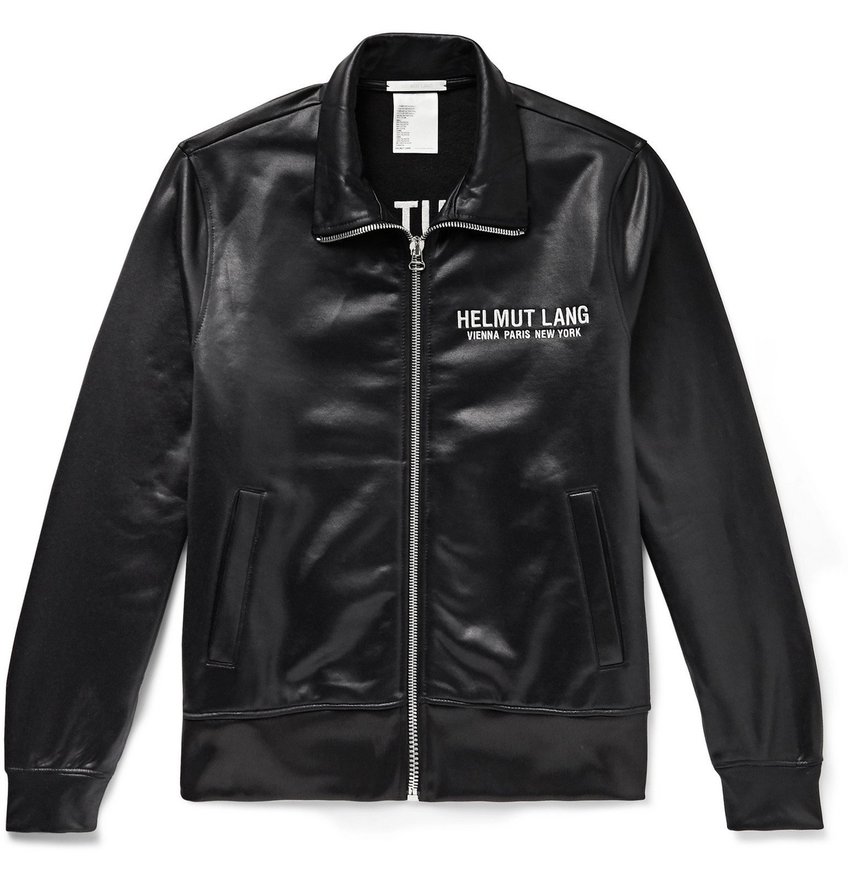 Helmut Lang - Logo-Embroidered Coated Loopback Jersey Track Jacket