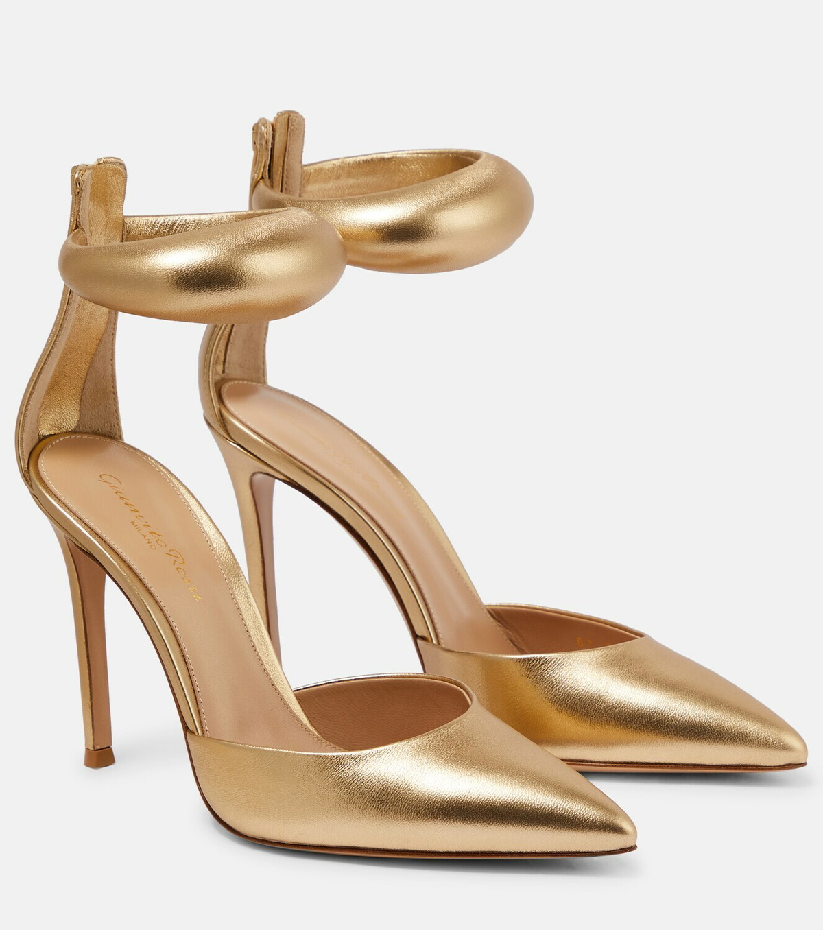 Gianvito Rossi - Bijoux 105 metallic leather pumps