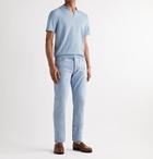 Saman Amel - Slim-Fit Cotton Polo Shirt - Blue