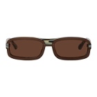 Y/Project Brown Linda Farrow Edition Rectangular Sunglasses