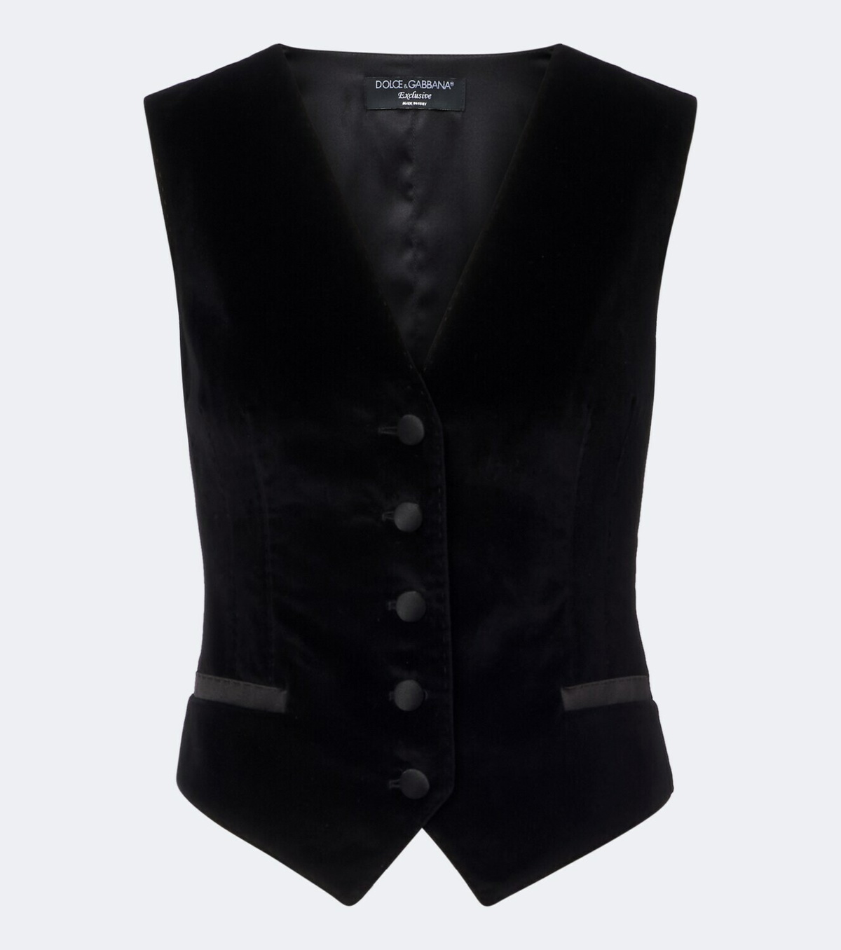 Dolce&Gabbana Cotton and silk-blend velvet vest