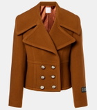 Patou Cropped wool-blend jacket