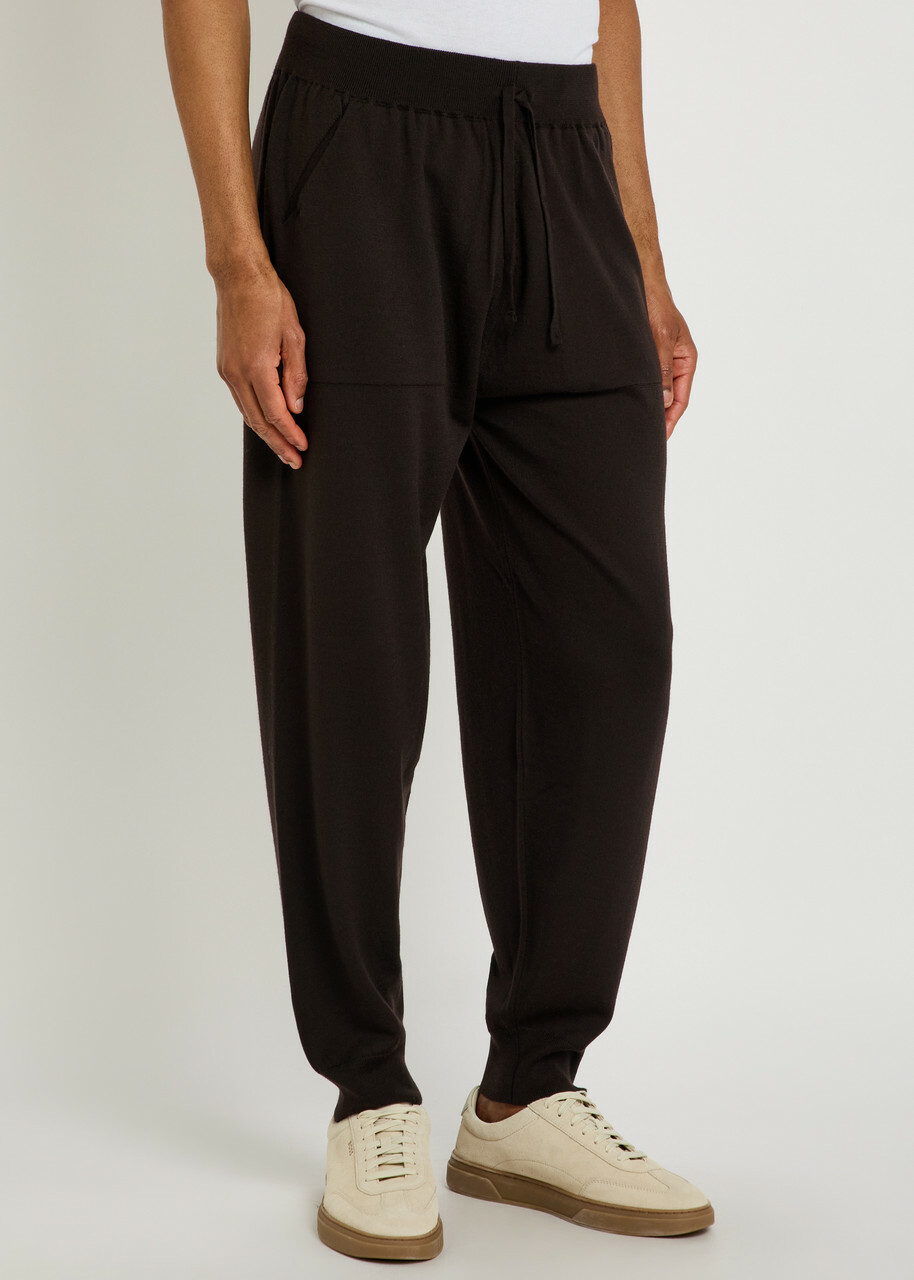John Smedley Henning Merino Wool Sweatpants Brown