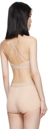 Versace Underwear Beige Scoop Neck Bra