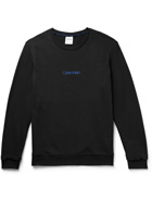 CALVIN KLEIN UNDERWEAR - Logo-Print Loopback Cotton-Blend Jersey Sweatshirt - Black