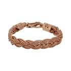 Emanuele Bicocchi SSENSE Exclusive Rose Gold Flat Braided Bracelet