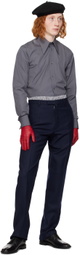 Maison Margiela Gray Pointed Collar Shirt