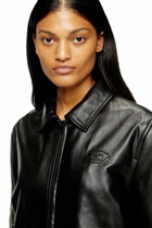 Diesel Coach jacket in leather - Leather jackets Womens in Black