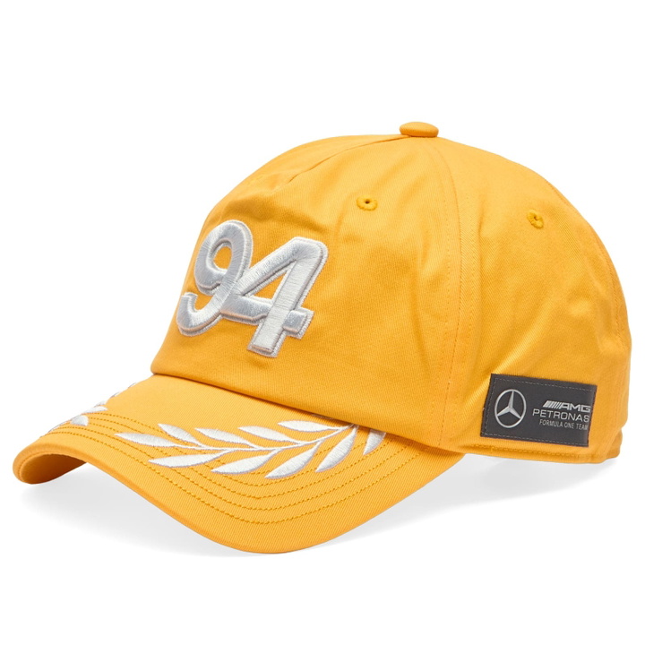 Photo: Adidas Men's x Bad Bunny x Mercedes F1 Cap in Collegiate Gold 