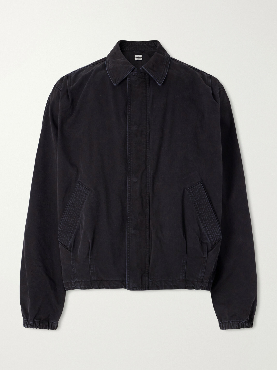 YOKE - Garment-Dyed Cotton-Twill Blouson Jacket - Black