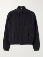 YOKE - Garment-Dyed Cotton-Twill Blouson Jacket - Black