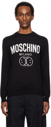 Moschino Black Double Smiley Sweater