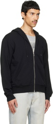 MM6 Maison Margiela Black Rubber Patch Hoodie
