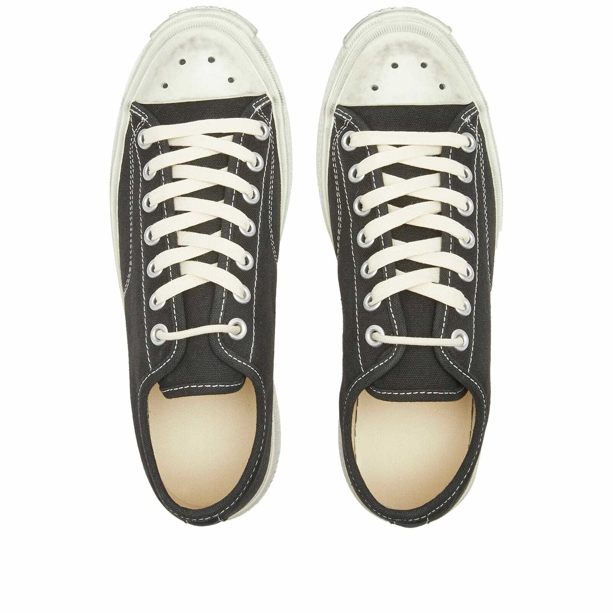 Acne Studios Women's Ballow Soft Tumbled Tag Sneakers in Black/Off ...