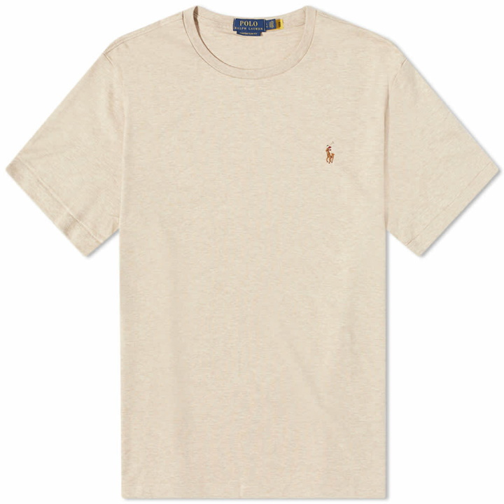 Photo: Polo Ralph Lauren Men's Cotton Custom T-Shirt in Sand Heather