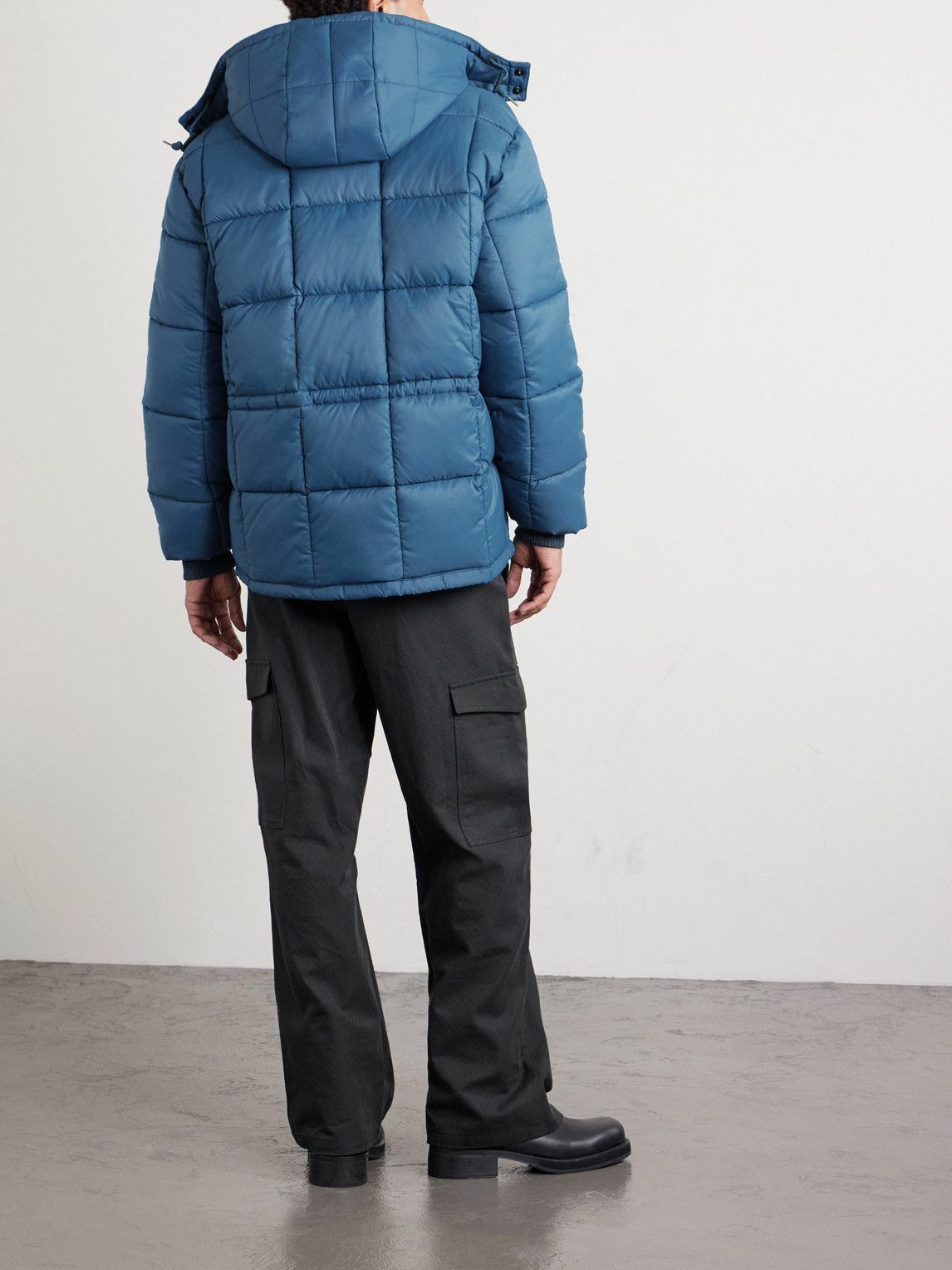 RRL - Quilted Recycled-Ripstop Hooded Jacket - Blue