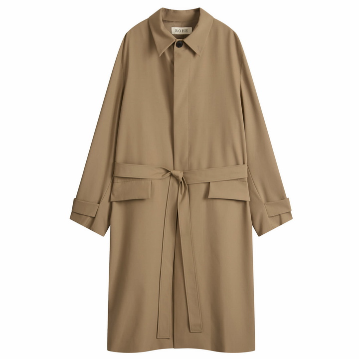 Photo: Róhe Men's Relaxed Car Coat in Khaki
